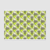 Shamanic Zee Turtles Pattern - green Tissuepapier (Voorkant)