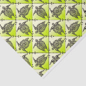 Shamanic Zee Turtles Pattern - green Tissuepapier (Detail)