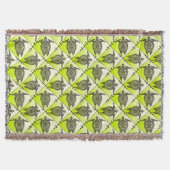 Shamanic Zee Turtles Pattern - green vertical Deken (Voorkant)