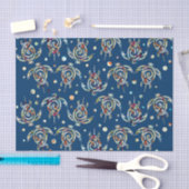 Shamanic Zee Turtles Pattern + je backgr. kleur Tissuepapier (Craft)