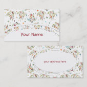 Shamanic Zee Turtles Pattern + je backgr. kleur Visitekaartje (Voorkant / Achterkant)