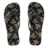 Shamanic Zee Turtles Pattern + je rug. Teenslippers (Voetbed)