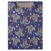 Shamanic Zee Turtles Pattern + uw achtergrondkleur Klembord (Voorkant)