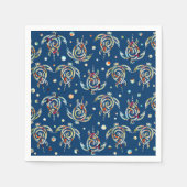 Shamanic Zee Turtles Pattern + uw achtergrondkleur Servet (Voorkant)