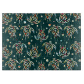 Shamanic Zee Turtles Pattern + uw achtergrondkleur Snijplank (Voorkant)