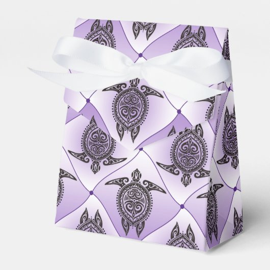 Shamanic Zee Turtles Pattern - violet Bedankdoosjes (Voorkant Zijde)