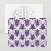 Shamanic Zee Turtles Pattern - violet Briefkaart (Voorkant / Achterkant)