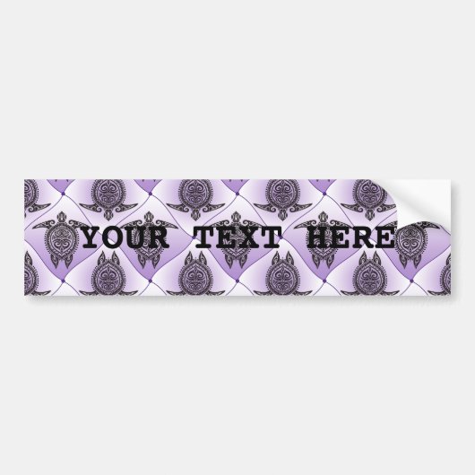 Shamanic Zee Turtles Pattern - violet Bumpersticker (Voorkant)