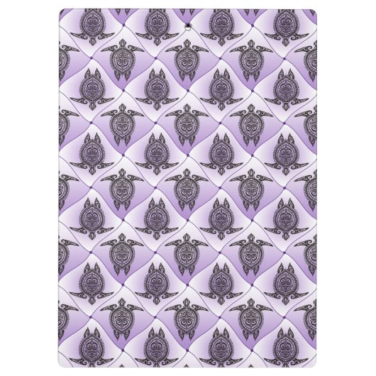 Shamanic Zee Turtles Pattern - violet Klembord (Achterkant)