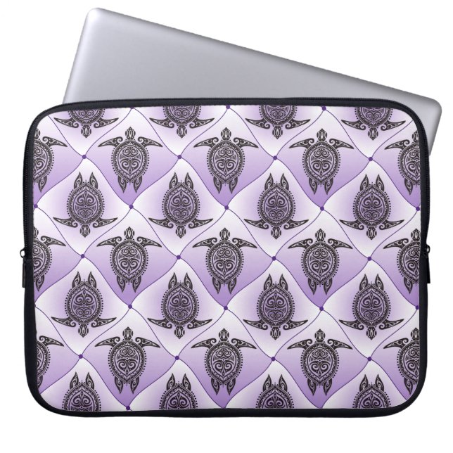 Shamanic Zee Turtles Pattern - violet Laptop Sleeve (Voorkant)