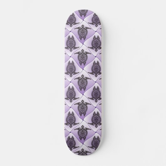 Shamanic Zee Turtles Pattern - violet Persoonlijk Skateboard (Voorkant)