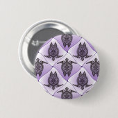 Shamanic Zee Turtles Pattern - violet Ronde Button 5,7 Cm (Voorkant /achterkant)
