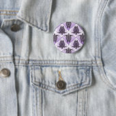 Shamanic Zee Turtles Pattern - violet Ronde Button 5,7 Cm (In situ)