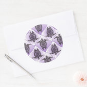 Shamanic Zee Turtles Pattern - violet Ronde Sticker (Envelop)