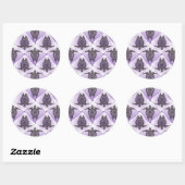 Shamanic Zee Turtles Pattern - violet Ronde Sticker (Vel)