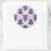 Shamanic Zee Turtles Pattern - violet Ronde Sticker (Tas)