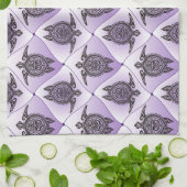 Shamanic Zee Turtles Pattern - violet Theedoek (Gevouwen)