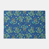Shamanic Zee Turtles Seamless Pattern + jouw rug. Deurmat (Voorkant)