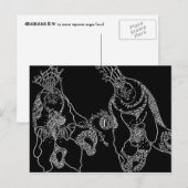 Shamans b+w briefkaart (Voorkant / Achterkant)
