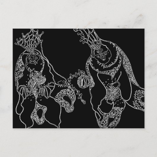 Shamans b+w briefkaart (Voorkant)