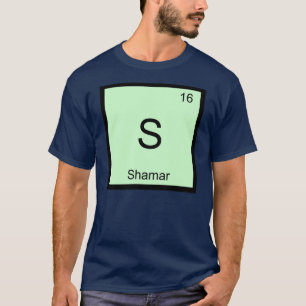 Shamar Naam Chemie Element Periodiek Systeem T-shirt