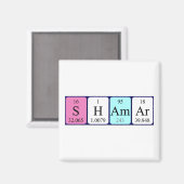 Shamar periodieke table name magnet (Voorkant / Achterkant)
