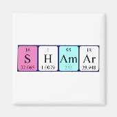Shamar periodieke table name magnet (Voorkant)
