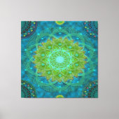 Shambala Tantric Nymphaea mandala art Canvas Afdruk (Voorkant)