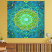 Shambala Tantric Nymphaea mandala art Canvas Afdruk (Insitu (Woonkamer))