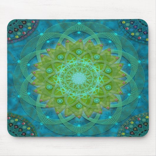 Shambala Tantric Nymphaea mandala art Muismat (Voorkant)