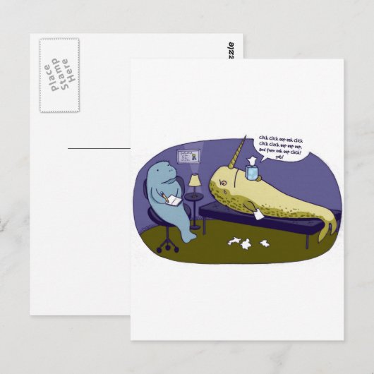 Shambolic Narwhal Briefkaart (Voorkant / Achterkant)