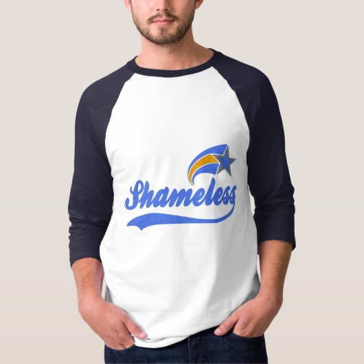 Shameless Star Faux Baseball T-Shirt (Voorkant)