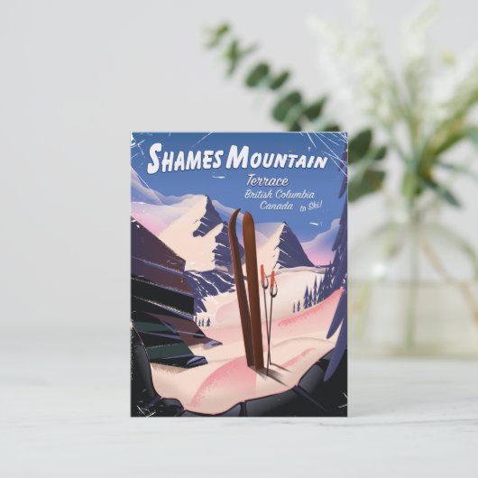 Shames Mountain Terrace British Columbia Ski Briefkaart (Staand voorkant)