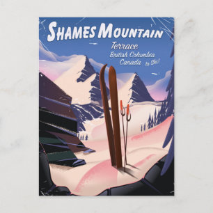 Shames Mountain Terrace British Columbia Skiën Feestdagenkaart