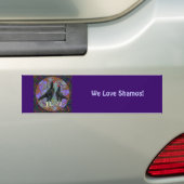 Shamo: Zwarte Paar Bumpersticker (Op auto)