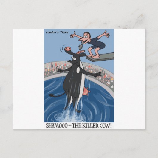 Shamooo Funny Koe Gifts & Collectibles Briefkaart (Voorkant)