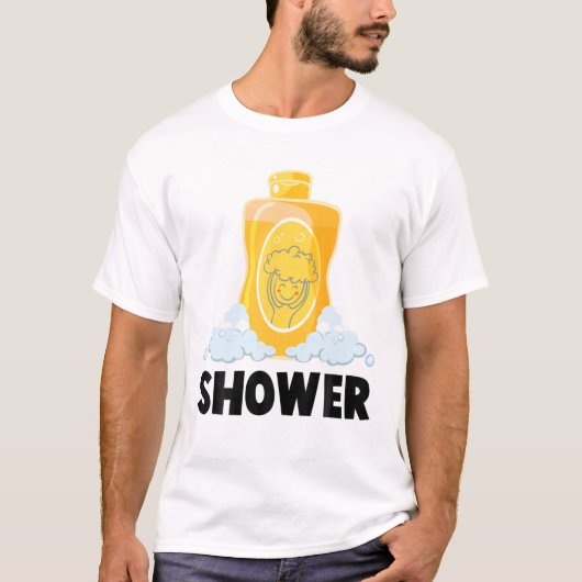 Shampoo - Douche - Bubbels - Kostuum - 1 van 2 Bes T-shirt (Voorkant)