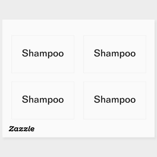 Shampoo Labels/ Rechthoekige Sticker (Vel)