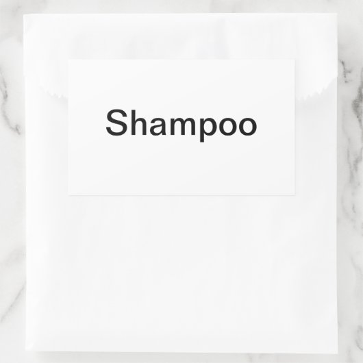 Shampoo Labels/ Rechthoekige Sticker (Tas)