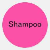 Shampoo Labels/ Ronde Sticker (Voorkant)