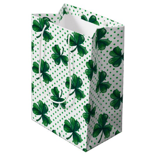 Shamprock Medium Cadeauzakje (Achterkant Gekanteld)