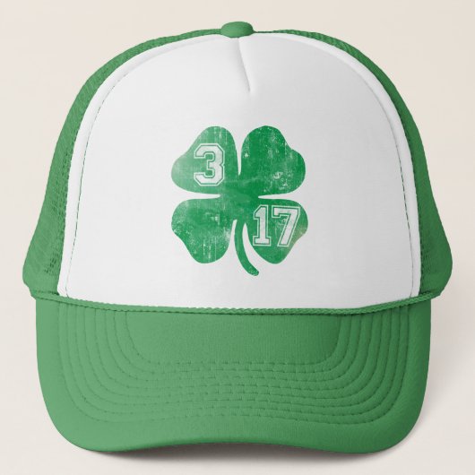 Shamrock 3/17 St Patricks Day Trucker Pet (Voorkant)