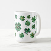 Shamrock 3D Clover verlaat Lucky Koffiemok (Voorkant rechts)