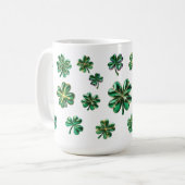 Shamrock 3D Clover verlaat Lucky Koffiemok (Voorkant links)