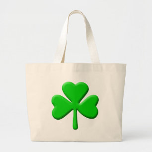 shamrock 3d grote tote bag