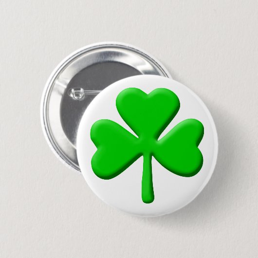 shamrock 3d ronde button 5,7 cm (Voorkant /achterkant)