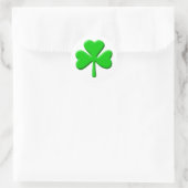 shamrock 3d ronde sticker (Tas)