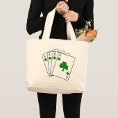 Shamrock Aces Grote Tote Bag (Voorkant (product))