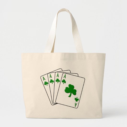 Shamrock Aces Grote Tote Bag (Voorkant)