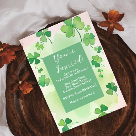 Shamrock achtergrond St. Patrick's Day Kaart